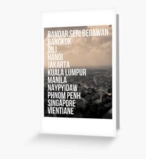 Southeast Asia Capital Cities Greeting Card
