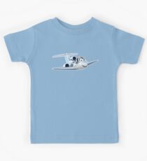 Cartoon Civil utility airplane Kids Tee