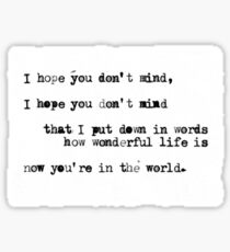 Your Song Sticker