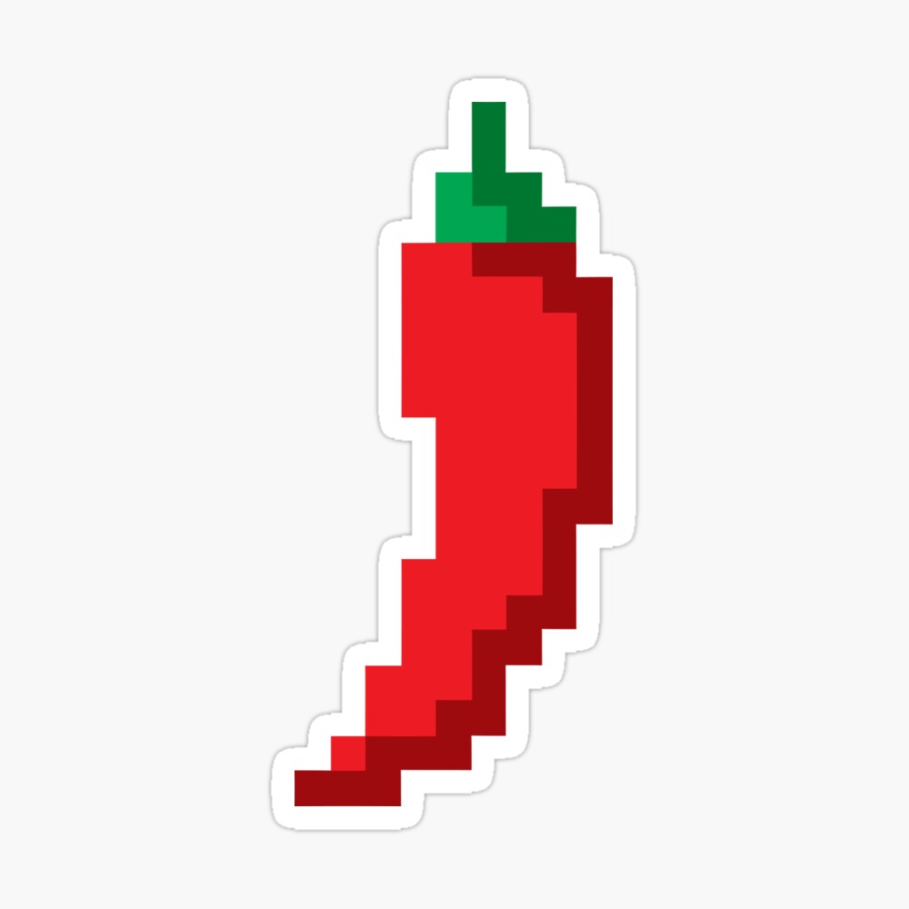 8bit chili Sticker