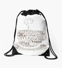 Coffee cup Drawstring Bag