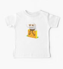 Cute Humpty Dumpty on a brick wall Baby Tee