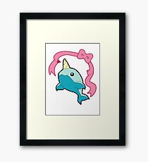 Kawaii Narwal Gerahmtes Wandbild