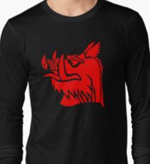 Camiseta de manga larga Jabalí negro