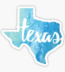 Texas - light blue watercolor Sticker