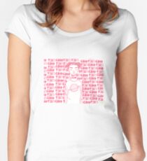 Gute Stimmung Tailliertes Rundhals-Shirt