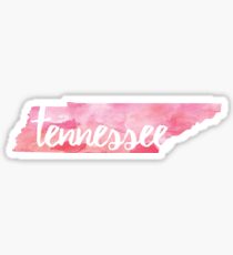 Tennessee - pink watercolor Sticker