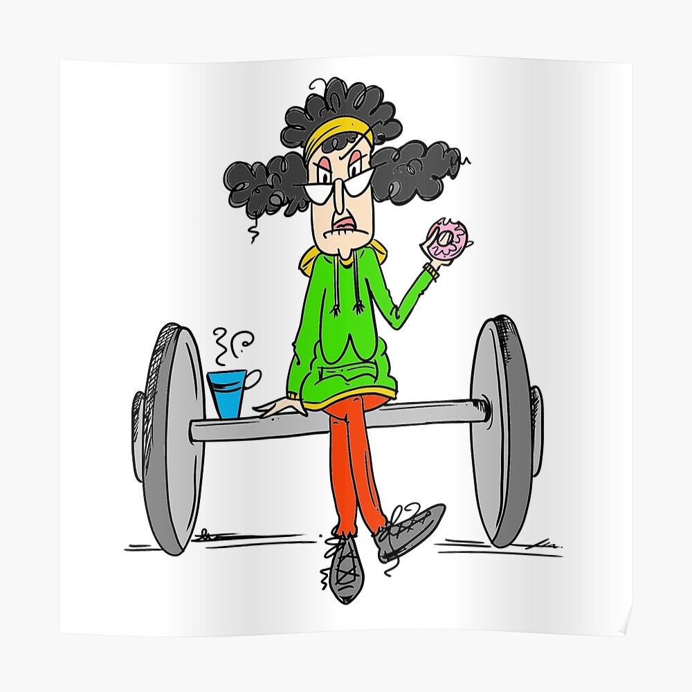 &quot;Funny Coffee Break Workout&quot; Poster by peacockcards
