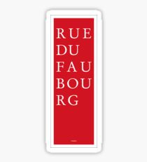 Rue du Faubourg - Paris Sticker