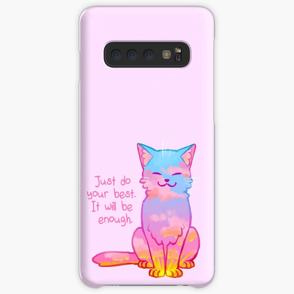 "Your Best Is Enough" Sunset Cat Case & Skin for Samsung Galaxy