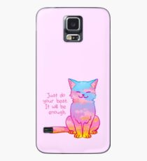 Funda/vinilo para Samsung Galaxy El gato del atardecer "Your Best Is Enough"