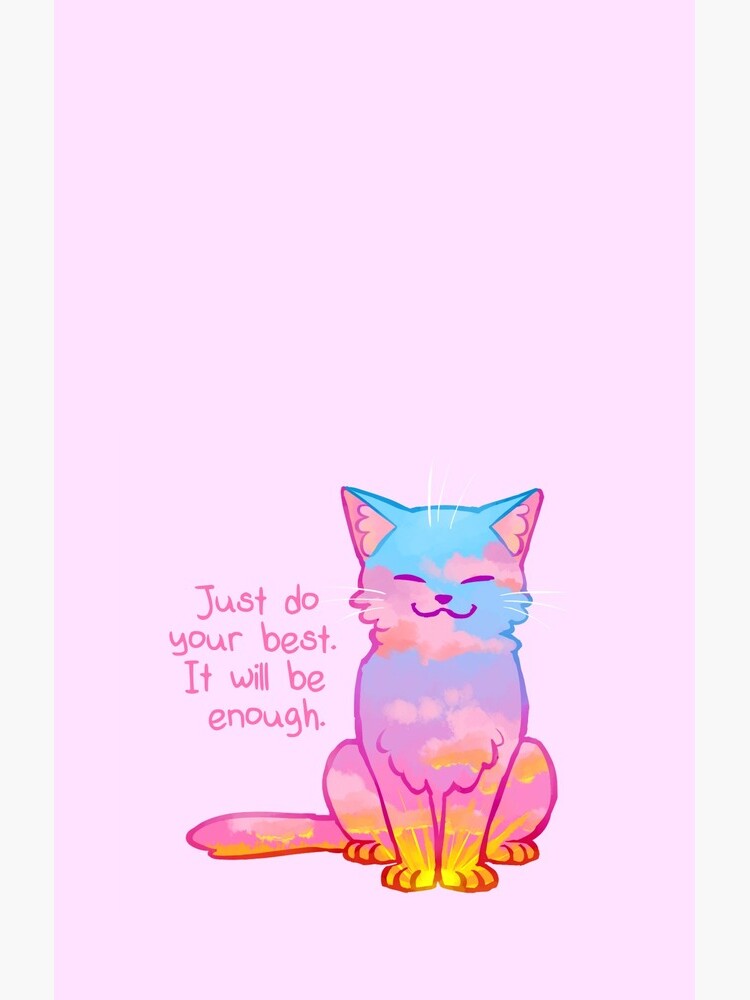 "Your Best Is Enough" Sunset Cat by thelatestkate