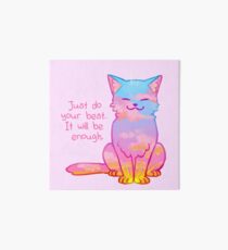 "Your Best Is Enough" Sunset Cat Art Board