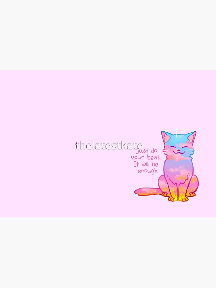 "Your Best Is Enough" Sunset Cat by thelatestkate