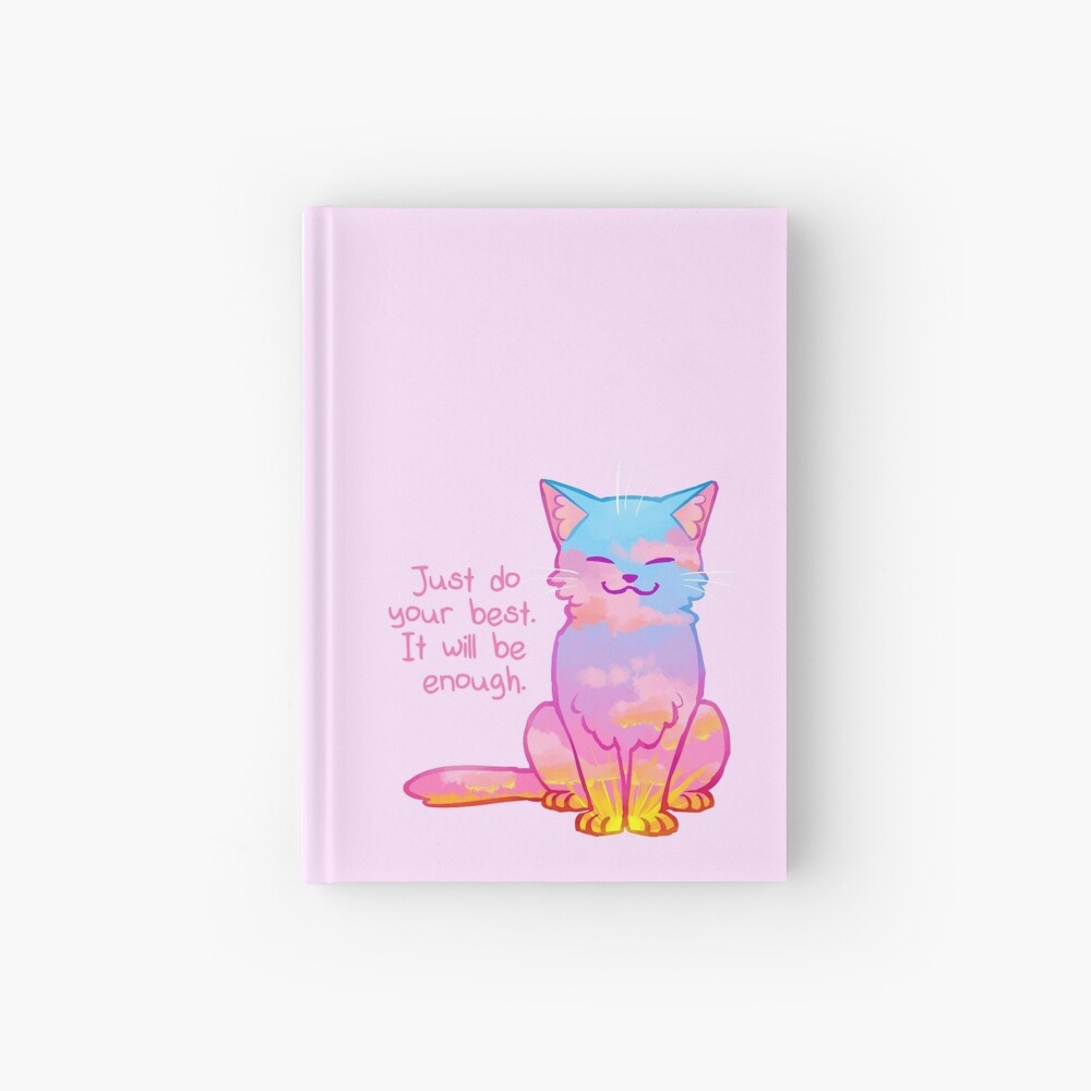"Your Best Is Enough" Sunset Cat Hardcover Journal