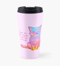 "Your Best Is Enough" Sunset Cat Travel Mug