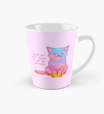 "Your Best Is Enough" Sunset Cat Tall Mug