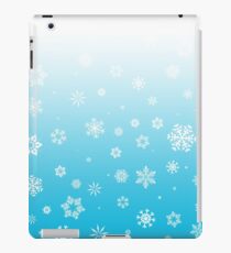 Ombre Blue White Snow iPad Case/Skin