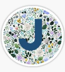 J letter monogram Sticker