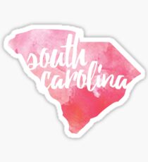 South Carolina - pink watercolor Sticker
