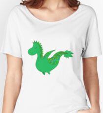 Cute cartoon dragon flying. Women's Relaxed Fit T-Shirt
