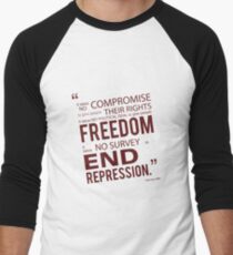 End Repression Men's Baseball ¾ T-Shirt