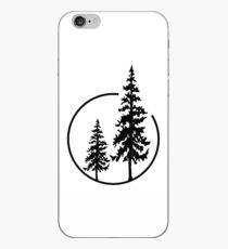 Two Simple Trees in a Circle iPhone Case