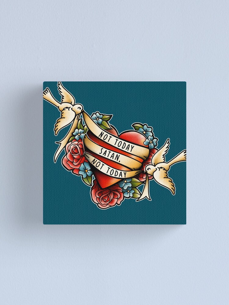 Alternate view of Not Today Satan Canvas Print