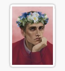 Flower crown Adam Sticker