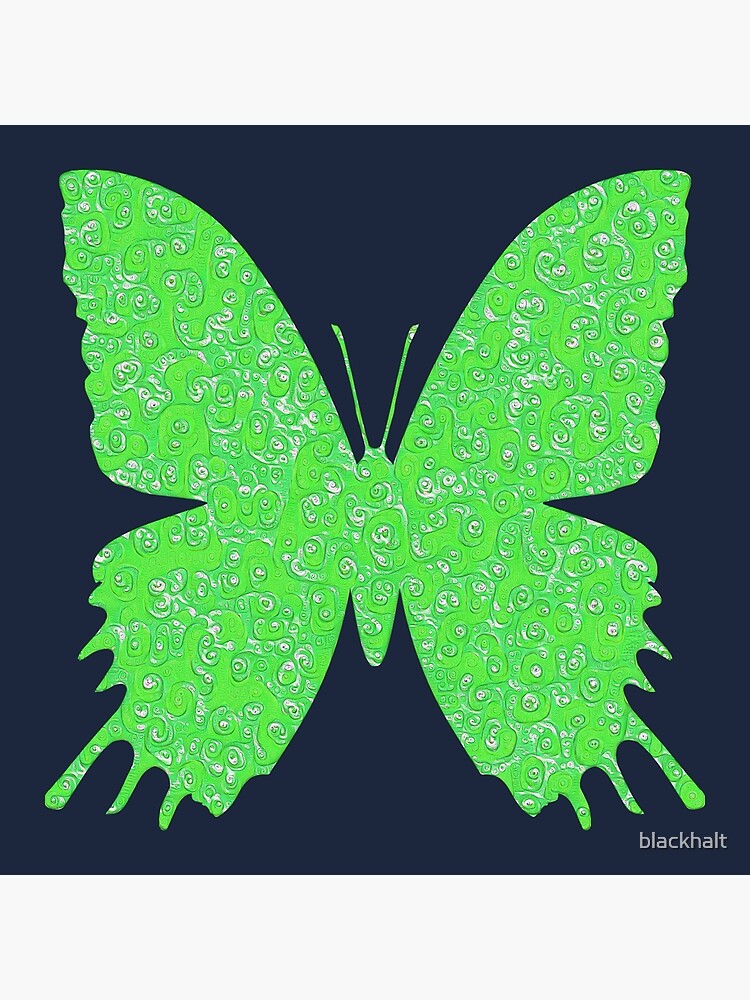 #DeepDream Lime Green color Butterfly by blackhalt
