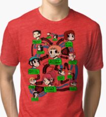 Scott pilgrim relationships Tri-blend T-Shirt