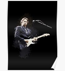 Digital painting of legend Eric Clapton Poster