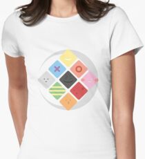 Phases of Silly Faces Women's Fitted T-Shirt