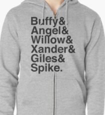 The Scooby Gang Vintage Black Zipped Hoodie