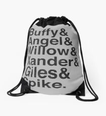 The Scooby Gang Vintage Black Drawstring Bag