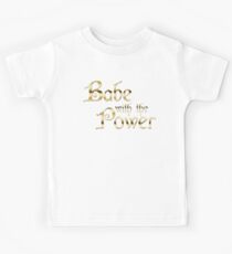 Labyrinth Babe With The Power (black bg) Kids Tee