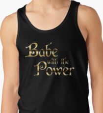 Labyrinth Babe With The Power (black bg) Tank Top