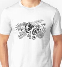 Tropical Leaves and Flowers Unisex T-Shirt
