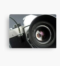 Camera in action. Canvas Print