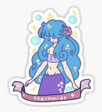 Blue-haired Mermaid Girl Sticker