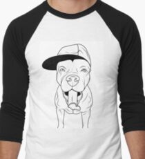 dogs, cute puppy pitbull Men's Baseball ¾ T-Shirt