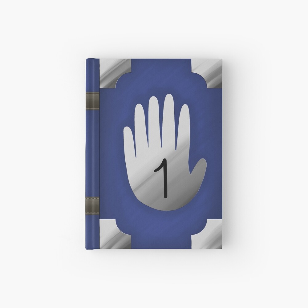 Gravity Falls Inspired Handprint Journal 1, BLUE Hardcover Journal