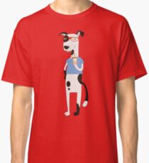 Funny Cartoon Pets Dog With Coffee Classic T-Shirt