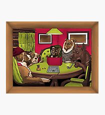 Dogs Playing Dungeons & Dragons Photographic Print