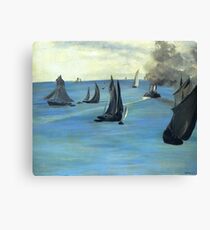 Steamboat leaving Boulogne - Edouard Manet Canvas Print