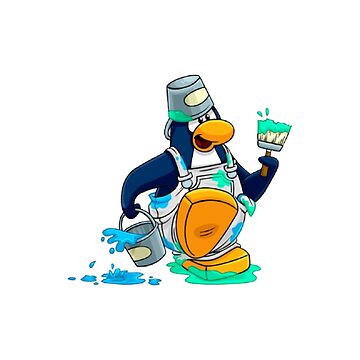 CUSTOM Text & Color Club Penguin Button – Alamander Art