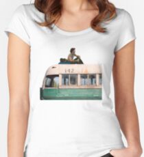 "Happiness is only real when shared" Women's Fitted Scoop T-Shirt