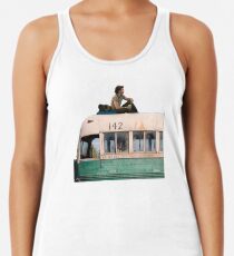 "Happiness is only real when shared" Racerback Tank Top