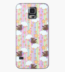 Regenbogen-Faultier-Muster Hülle & Klebefolie für Samsung Galaxy