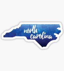 North Carolina - blue watercolor Sticker
